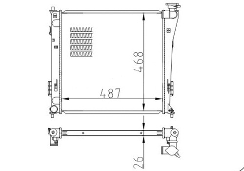 Radiator engine cooling fits - radiator,