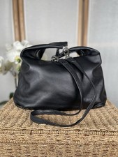 Gap black leather slouchy shoulder bag