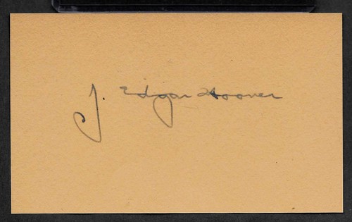 Edgar hoover fbi - edgar, autograph