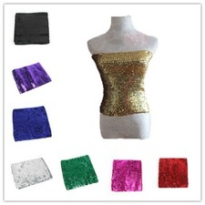 Women Sequins Boob Tube Crop