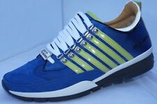 New Dsquared2 Men's Tennis Shoes Size 42 Sneakers Blue Tessuto Tecnico