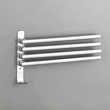 yozhch Kitchen Swivel Towel Rail Wall Mounted Bathroom Rotating Towel Rack Spac