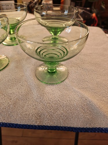 Set green clear glass - 4,
