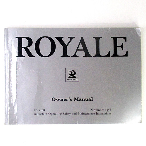 Vauxhall royale owner s - royale,
