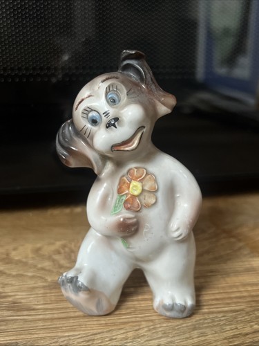 Vintage ceramic dog - ceramic,