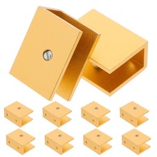  10 Pcs Black Triangle Shelf Bracket Brass Frameless Glass Shower Clamps