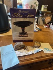 Three Pieces Of Blue John Quartz Mineral Specimen And Book