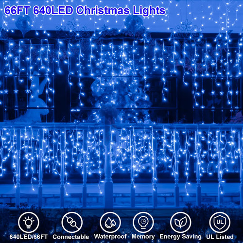 640 led icicle christmas - 640,