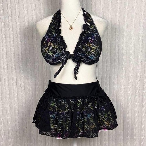 Black goth lace japanese - black,