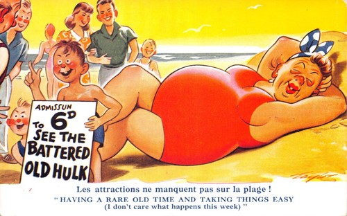 Bamforth seaside comic - comic, foreign