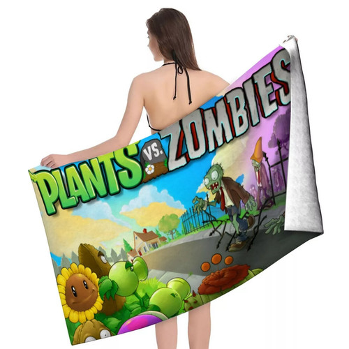 Plants zombies beach towel - plants, &
