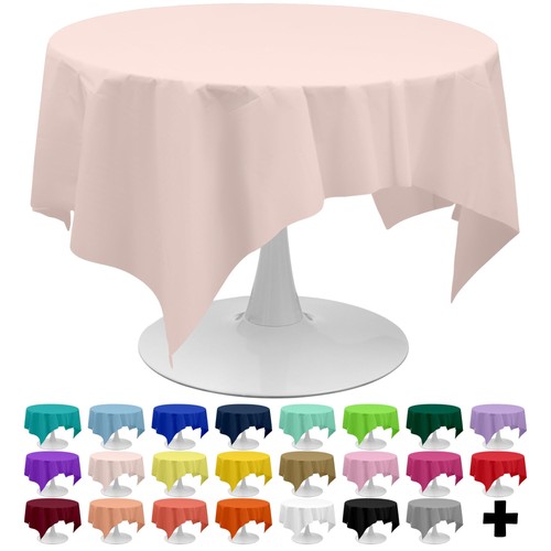 Blush pink tablecloths plastic - tablecloths,