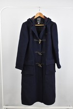 Gloverall Men's Original English Duffle Coat Navy Blue Wool Hooded UK Size 34