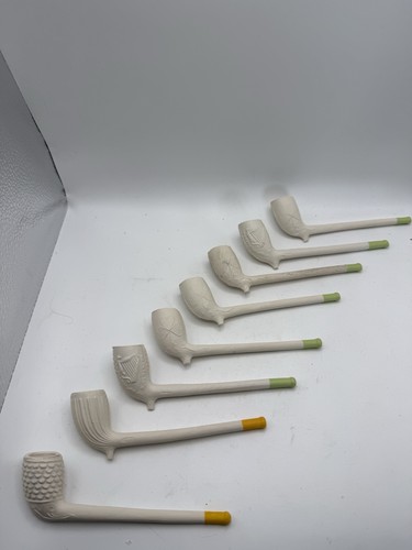 Lot vintage white clay - 8,