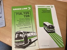 1981 & 1982 GREEN LINE COACHES LONDON FOLD OUT TIMETABLES   PROGRAMME BROCHURE