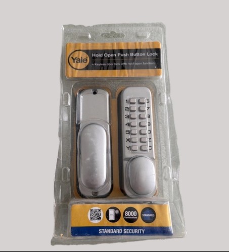Yale hold open - push, button