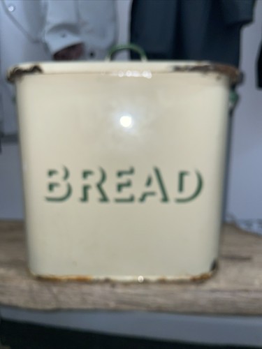 Vintage cream bread bin - cream,