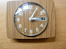 Rare French Mid Century Vedette Formica Wall Clock - with New Quartz movement