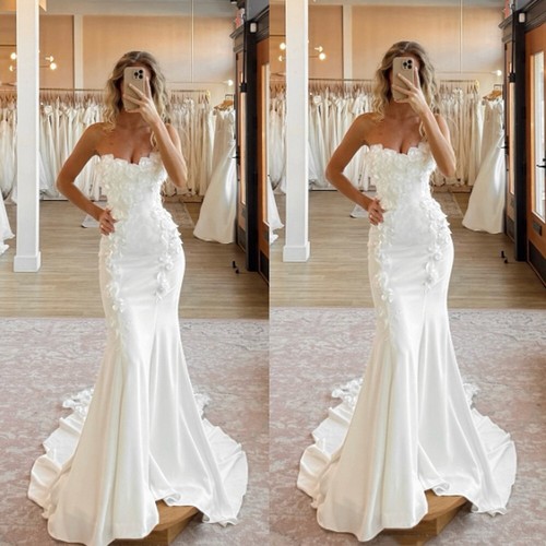 Satin mermaid wedding - wedding, dresses