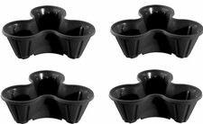 Pot Planter Black 4Pc Trio