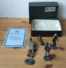 3 Royal Hampshire Pewter figures - One Damaged.
