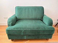 Dunelm Beatrice Green Velvet