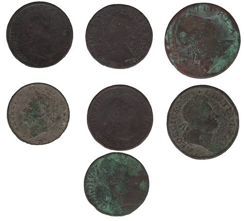 Old british farthing - farthing, &