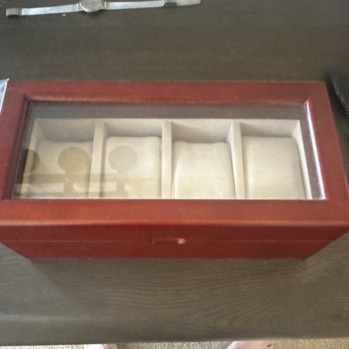 Elegant wooden watch display - watch,