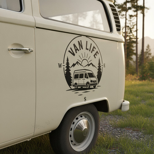 Van life sunrise camper - van,