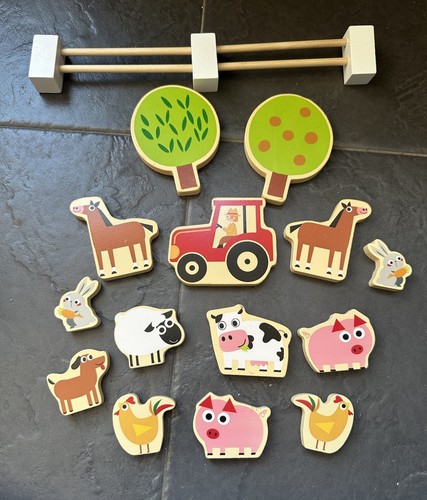 Wooden animal farm set - animal,