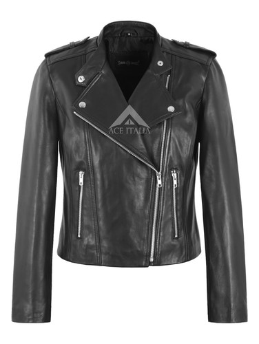 Ladies racer leather - ladies, jacket