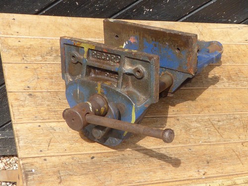 Vintage record e bench - record,