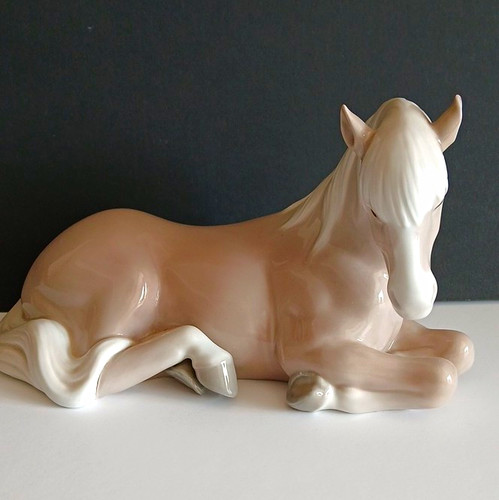 Lladró porcelain horse - porcelain,