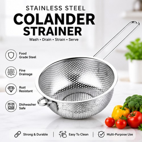 Colander strainer with long - colander,