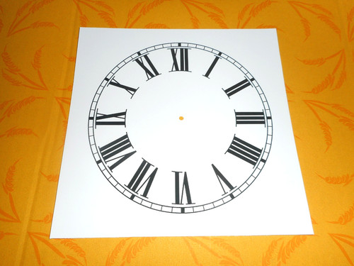 Clock dial face - face, 7"