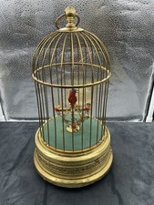Vintage Germany Singing Bird In Brass Cage Ken D Karl Griesbaum Automatic Music 
