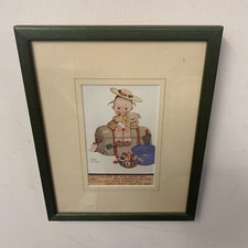 Vintage Framed Postcard By