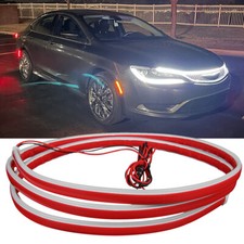 240CM LED Car Hood Light Strip Flexible Exterior Engine DRL Light Waterproof 95"