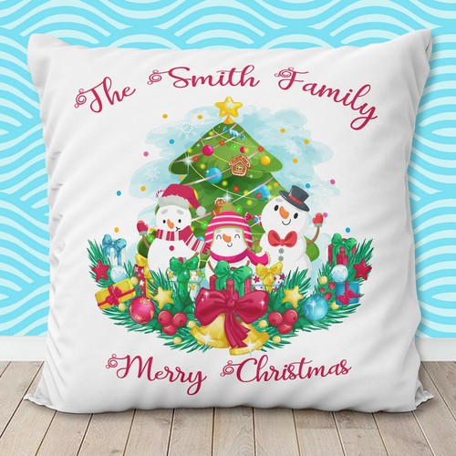 Christmas snowman family - christmas,