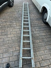 Vintage Old Extension Ladders Solid Wood 28ft 32steps Shelving 