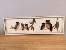 Vintage feather owl picture