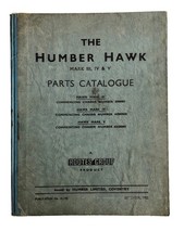 Humber Hawk Parts Catalogue MARK III 1V V Rootes Humber Original 1952