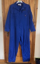 Dickies FR Proban Flame Retardant Overalls Size 50R  blue Workwear all one suit 