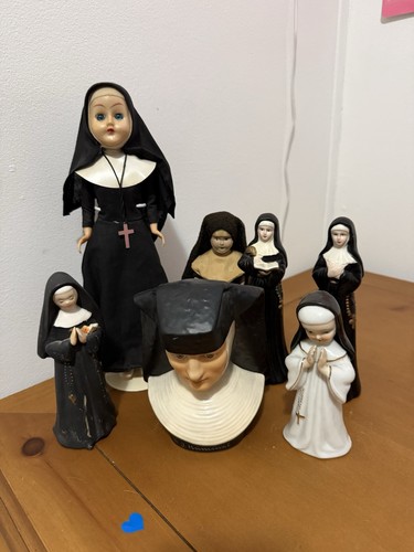 Vintage antique nun doll - nun,