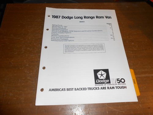 Vintage 1987 dodge long - dodge, range