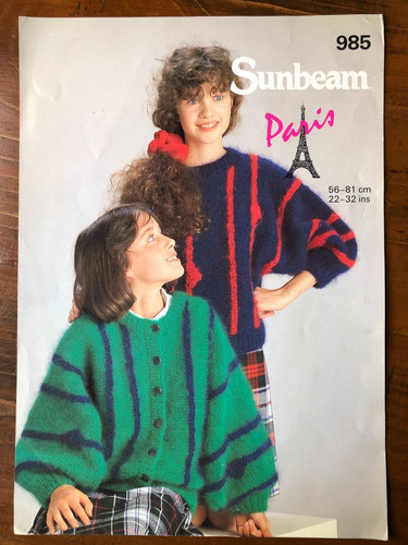 Sunbeam 985 knitting pattern