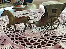 Vintage Old Solid BRASS Horse jib carriage cart  Olde English small 7" tiny baby
