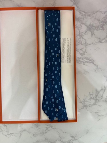 Hermes maillon panda silk tie - maillon,