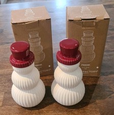 2 CERAMIC SMOWMAN CHRISTMAS