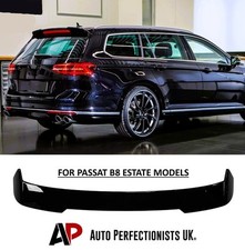 VW Passat B8 Estate Wagon Gloss Black Rear Roof Spoiler Lip Wing Body Kit 14-22
